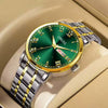 Men's Automatic Mobile Watch Steel Luminous Waterproof Calendar Business Style Round Dial