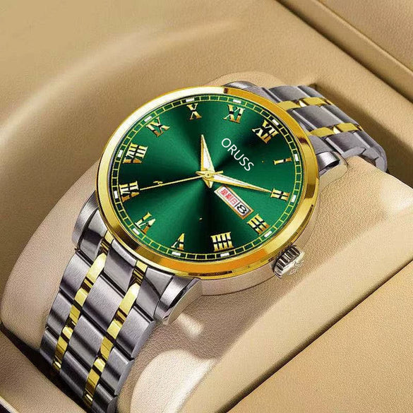 Men's Automatic Mobile Watch Steel Luminous Waterproof Calendar Business Style Round Dial