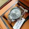 Men's Automatic Movement Alloy Case Fine Steel Strap Round Dial Mineral Reinforced Glass Mirror Leisure Style Luminous Waterproof Double Calendar Digital Watch