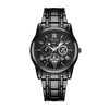 Men's Automatic Movement Watch Alloy Case And Strap Mineral Strengthened Glass Mirror Round Dial Leisure Style Luminous Waterproof