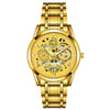 Men's Automatic Movement Watch Alloy Case And Strap Mineral Strengthened Glass Mirror Round Dial Leisure Style Luminous Waterproof