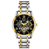 Men's Automatic Movement Watch Alloy Case And Strap Mineral Strengthened Glass Mirror Round Dial Leisure Style Luminous Waterproof