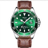 Men's Automatic Non Mechanical Alloy Case Steel Strap Waterproof Luminous Round Dial Watch