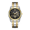 Men's Automatic Non Mechanical Business Style Watch With Alloy Case And Strap Mineral Strengthened Glass Mirror Round Dial