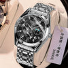 Men's Automatic Quartz Watch Steel Round Dial Luminous Waterproof