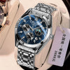 Men's Automatic Quartz Watch Steel Round Dial Luminous Waterproof