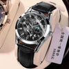 Men's Automatic Quartz Watch Steel Round Dial Luminous Waterproof