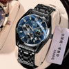 Men's Automatic Quartz Watch Steel Round Dial Luminous Waterproof
