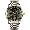 Men's Automatic Quartz Watch Steel Round Dial Luminous Waterproof