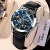Men's Automatic Quartz Watch Steel Round Dial Luminous Waterproof