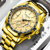 Men's Automatic Tungsten Steel And Steel Watch Luminous Waterproof Calendar Hollow Large Dial