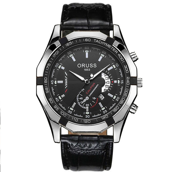 Men's Automatic Tungsten Steel And Steel Watch Luminous Waterproof Calendar Hollow Large Dial