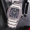 Men's Barrelshaped Alloy Band Quartz Watch Business Style