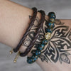 Men's Beaded Bracelet Set Stone Geometric Handmade