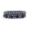 Men's Beaded Bracelet Set Stone Geometric Handmade