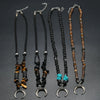 Men's Beaded Coconut Shell Alloy Retro Necklace With Geometric Crescent Moon Handwoven Design