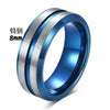 Men's Black And Gold Twotone Tungsten Steel Geometric Ring With Electroplated Finish Wholesale Jewelry