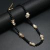 Men's Bohemian Geometric Beads And Crystal Hand Knitted Necklace