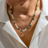 Men's Bohemian Geometric Wooden Bead And Coconut Shell Handmade Necklace