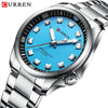 Men's Business Alloy Case Stainless Steel Band Round Dial Waterproof Quartz Watch
