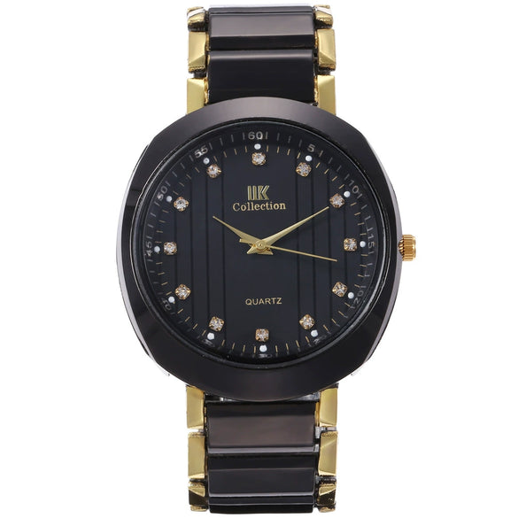 Men's Business Alloy Quartz Watch Gift Set With Stainless Steel Buckle And Round Dial