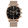 Men's Business Alloy Quartz Watch With Round Dial And Stainless Steel Buckle