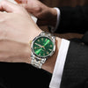 Men's Business Alloy Quartz Watch With Round Dial Waterproof Luminous