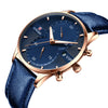 Men's Business And Leisure Waterproof Watch Alloy Case Genuine Leather Strap Round Dial