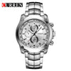 Men's Business Casual Quartz Watch Metal Stainless Steel Belt Round Dial