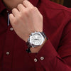Men's Business Casual Quartz Watch Metal Stainless Steel Belt Round Dial