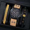 Men's Business Casual Watch With Alloy Case Imitation Leather Strap And Round Dial