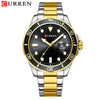 Men's Business Fashion Quartz Watch Alloy Case Stainless Steel Band Round Dial