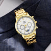 Men's Business Fashion Quartz Watch Alloy Iron Stainless Steel Round Dial