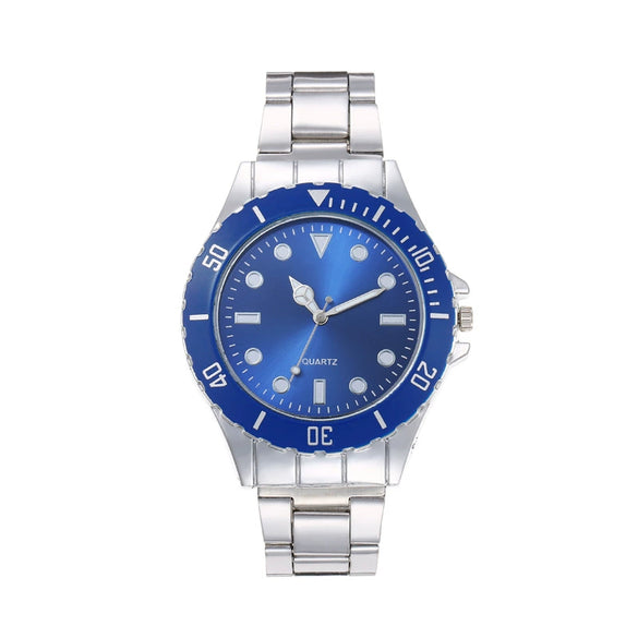 Men's Business Fashion Quartz Watch With Iron Strap And Alloy Case Round Dial