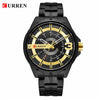 Men's Business Fashion Waterproof Quartz Watch With Alloy Case Stainless Steel Band And Round Dial