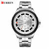 Men's Business Fashion Waterproof Quartz Watch With Alloy Case Stainless Steel Band And Round Dial