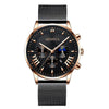 Men's Business Mesh Belt Watch Alloy Case Stainless Steel Strap Round Dial Quartz Watch