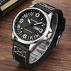 Men's Business Quartz Casual Calendar Watch With Alloy Case Genuine Leather Strap Stainless Steel Clasp And Round Dial