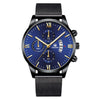 Men's Business Quartz Watch Alloy Case And Strap Round Dial With Printed Logo