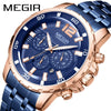 Men's Business Quartz Watch Alloy Case Leather And Steel Belt Round Dial Printed Logo
