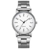 Men's Business Quartz Watch Alloy Case Stainless Steel Band Round Dial