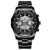 Men's Business Quartz Watch Metal Case Stainless Steel Band Round Dial