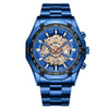 Men's Business Quartz Watch Metal Case Stainless Steel Band Round Dial