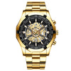 Men's Business Quartz Watch Metal Case Stainless Steel Band Round Dial