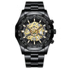 Men's Business Quartz Watch Metal Case Stainless Steel Band Round Dial