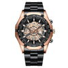 Men's Business Quartz Watch Metal Case Stainless Steel Band Round Dial