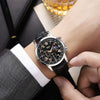 Men's Business Quartz Wrist Watch Alloy Case And Strap Round Dial Titanium Metal Clasp
