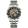 Men's Business Simple Stainless Steel Band Quartz Waterproof Round Dial Watch