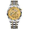 Men's Business Simple Stainless Steel Band Quartz Waterproof Round Dial Watch