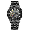 Men's Business Simple Stainless Steel Band Quartz Waterproof Round Dial Watch